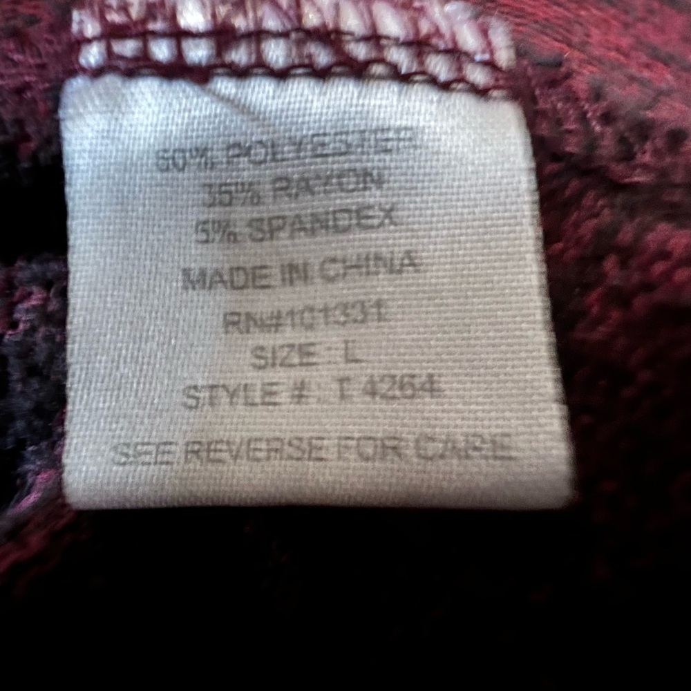Women's Burgundy Open Front Cardigan - Picture 4 of 4